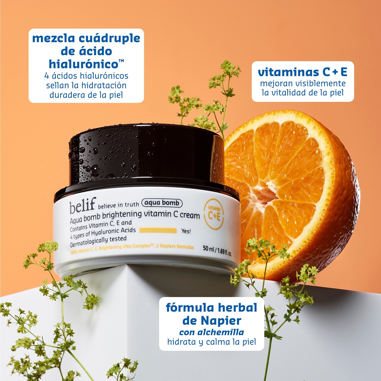 AQUA BOMB BRIGHTENING VITAMIN C CREAM (CREMA ILUMINADORA CON VITAMINA C Y ÁCIDO HIALURÓNICO)